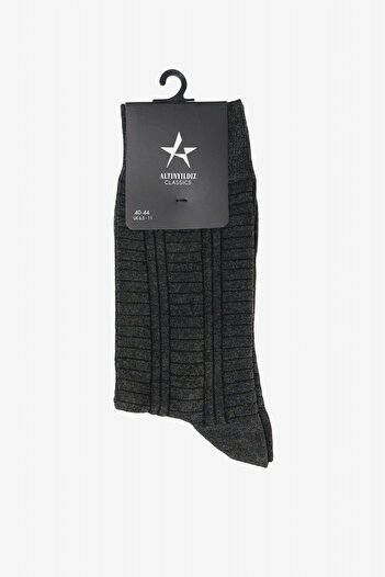 ALTINYILDIZ CLASSICS Men's Gray Patterned Single Socks