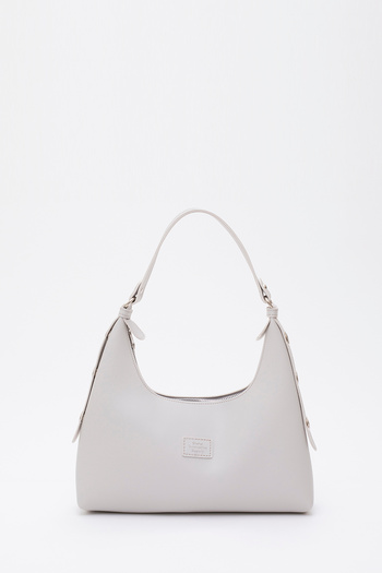 SHAKA Gray Shk82 Baguette Model Single Compartment Women's Faux Leather Arm and Shoulder Bag L:17 E:36 W:7