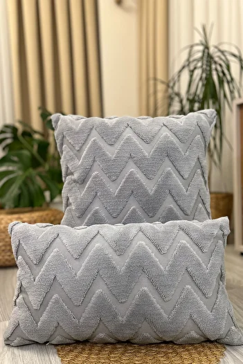 Filamente Bohemian Style Gray Throw Pillow Case - Special Design - 30X50Cm - Soft Textured Fabric