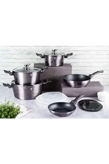 Berlinger Haus Carbon PRO Line 13-piece marble-top cookware set