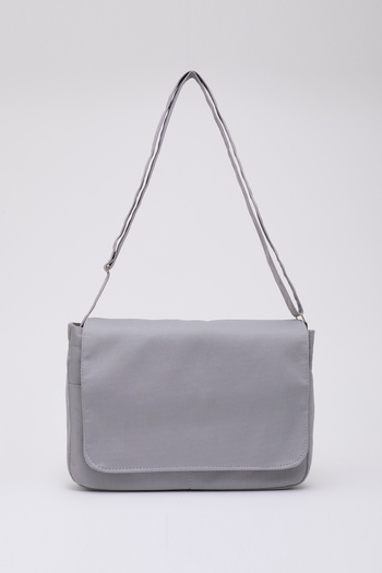 SHAKA Gray SHK73 Plain Postman Model 3 Compartment Strap Daily Unisex Arm and Shoulder Bag U:28 E:35 W:7
