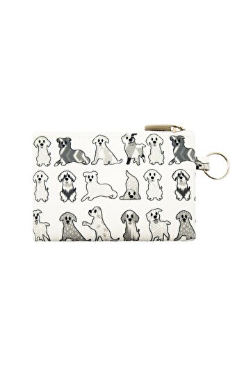 Bakras Dog Patterned Mini Bag with Key - Bold Paws, 13cmx10cm