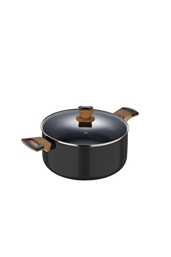 Carl Schmidt Sohn Casserole with non-stick surface and lid 28 cm Earth Black