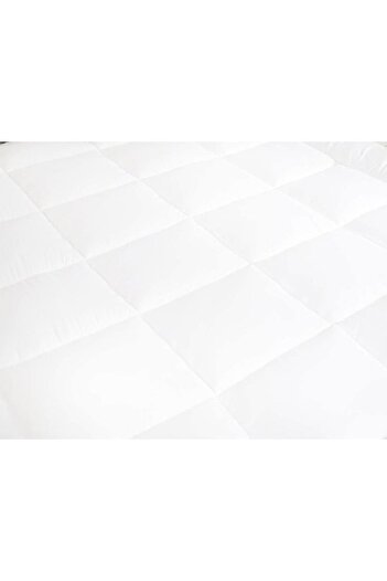 smart home Mattress Topper King Size With Microfiber Outer Face Fabric White 180 x 200cm