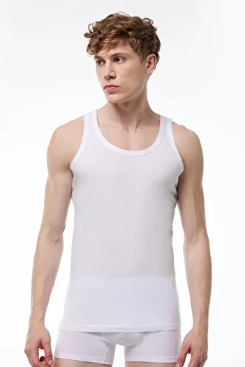 Malabadi Men's 4 Pack White Modal Summer Coolness Undershirt 4m082
