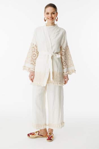Ghisa Linen Suit Ecru