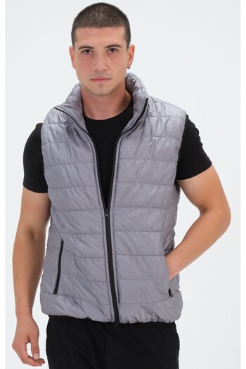 Mascarano Stand Collar Slim Fit Puffer Vest