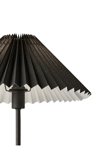 HOMİNG Homing Umbrella Pleated Fabric Floor Lamp Head Black 241961