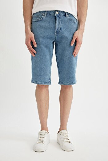 DeFacto Regular Fit Jean Bermuda Shorts A4805Ax24Sm