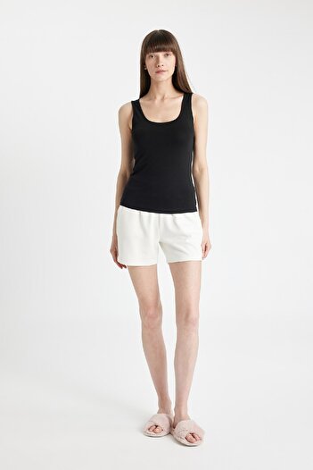 DeFacto Regular Fit Cotton Basic Plain Black Inner Tank-Fall in Love R9041Az24Au
