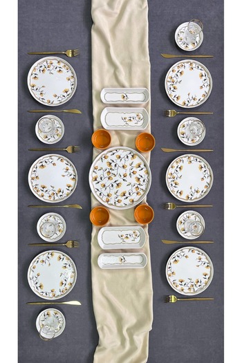 Erbaşlar Melisa Luxury Embossed 21 Piece Breakfast Set for 6 People