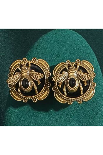 CHARMLUCKY Steel Vintage Bee Earrings