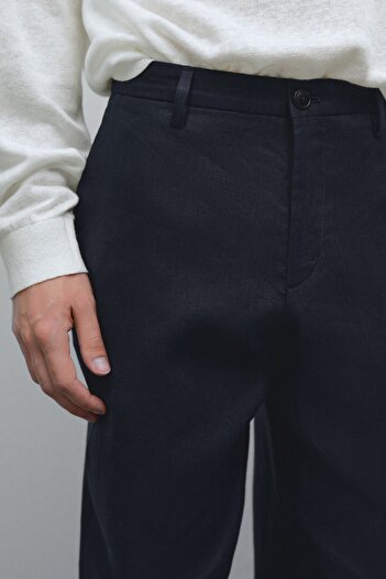 Massimo Dutti %100 keten regular fit pantolon