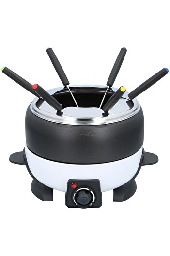 Alpina Electric fondue + 6 forks 2.3 l black/white