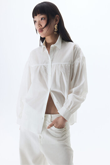 H&M Pamuklu Oversize Gömlek