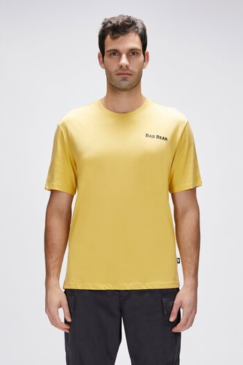 Bad Bear Eddy Yellow Printed T-Shirt