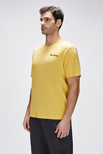 Bad Bear Eddy Yellow Printed T-Shirt