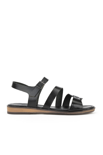 Ziya Women's Black Genuine Leather Sandals 1511010 Z4012