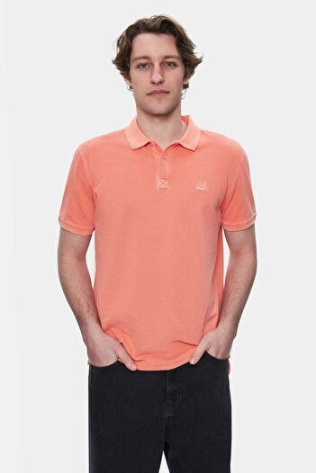 UCLA Gerard Hot Pink Polo Neck Embroidered Standard Fit Men's Tshirt