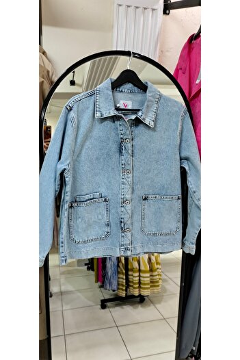Serra Kadın Kot Ceket Trençkot Oversize