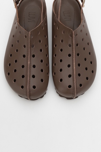 LuviShoes Justa Brown Skin Genuine Leather Women's Sandals