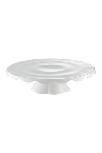 Ambition Cake stand with edge down 30cm, Cream