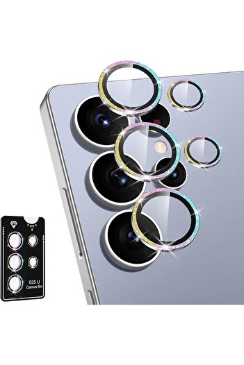 AWH Samsung Galaxy S25 Ultra Camera Lens Protector, Metal Ring Glass Cover, HD Clear