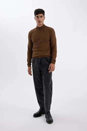 DeFacto Slim Fit Slim-Fit Half Turtleneck Basic Plain Strickpullover R1127az24wn