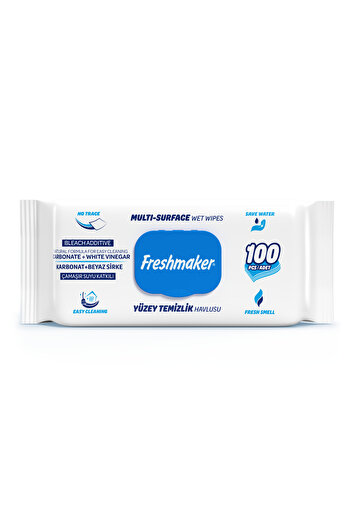Freshmaker Surface Cleaning Towel 100 Pieces Laundry Water