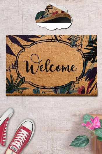 Chilai Home Coco Hojaco Natural Koko Mat, 40X60 cm Bristle Door Front Mat