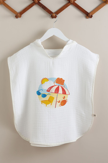 Tuğba Kuğu 4 Layer Muslin Poncho - Summer Vibes