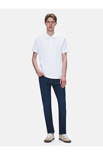 Ltb Lozoko White Men's Polo Neck Short Sleeve Regular T-Shirt 1225841886089100