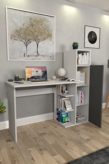 Moonlife Diamond Dolaplı Çalışma Masası Antrasit