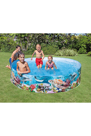 Intex Coral Reef Snapset Round Kids Swimming Pool 244 x 46cm