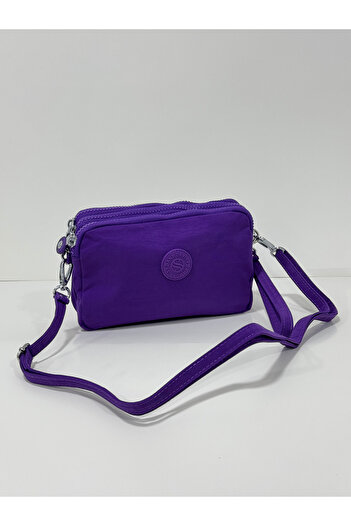 Sanmorris Crinkle Fabric Hand and Cross Strap Card Holder, Pen Holder/Wallet Type Makeup Bag with Coin Compartment
