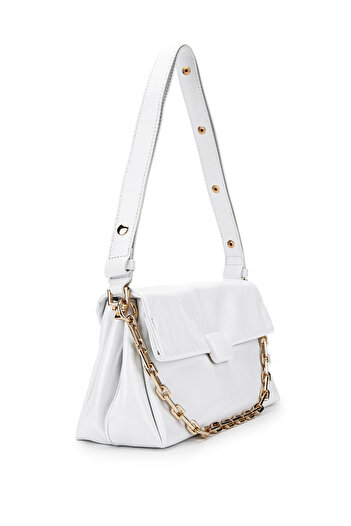 Tamer Tanca Women's Vegan White Shoulder Bag