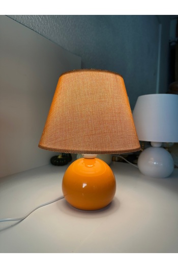 EvLight Lavinya Orange Fabric Metal Lampshade