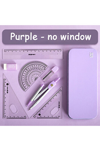 Choice purplenowindow 7 Pcs/set Mathematical Rulers Set Multi-function Professional Compass Ruler Drawing T