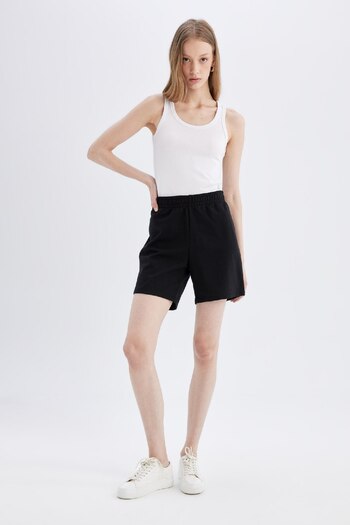DeFacto Regular Fit Normal Waist Basic Plain Bermuda Shorts U4570Az24Hs