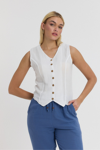 TCT TEKSTİL Muslin Vienna Vest - 1170
