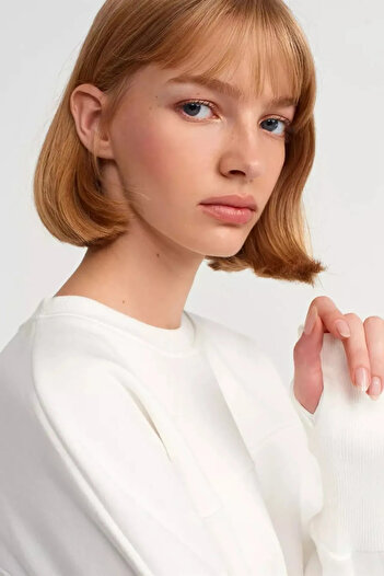 Hiccup Φούτερ Oversize Crew Neck με λεπτομέρεια με σχισμή