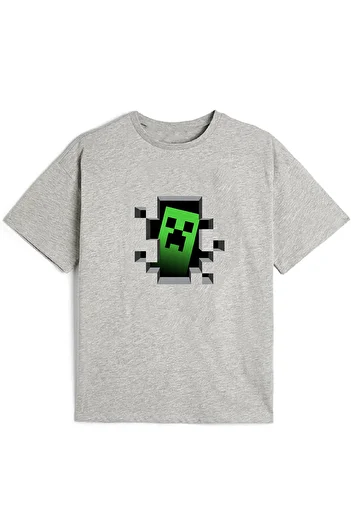 makiteks Quality Cotton Men's & Women's Girls T-Shirt 5-14 Years Old Alphabet & Minecraft Contact