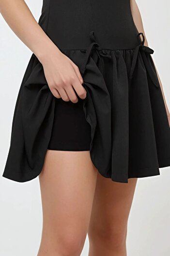 Hiccup Bow Detailed Fitted Mini Dress