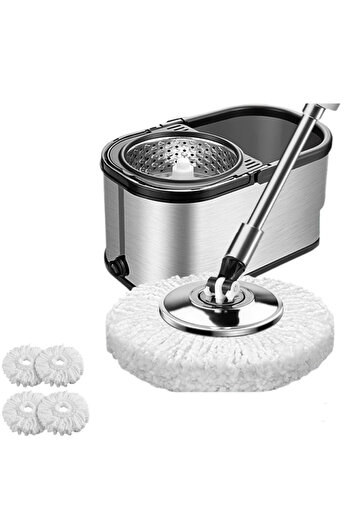 OEM Stainless steel mop bucket set with spinner and 360 degree rotation, Arvada MagicClean, bucket
