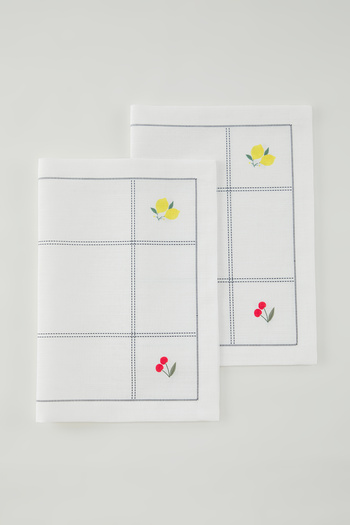 TRENDYOLMİLLA HOME 2-teiliges amerikanisches Service-Set mit Obst-Aufdruck, 30 x 50 cm, TPHSS25RUN00014