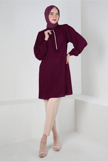 Alvina STONE STRIPED RIFFIR DETAIL TUNIC 43856