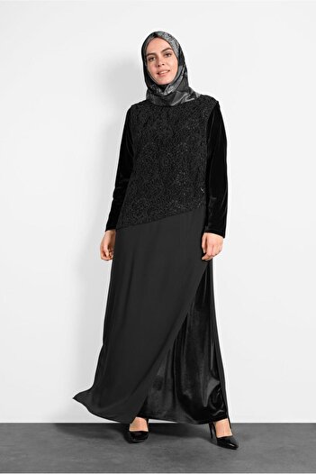 Alvina 20021 Model Laced Chiffon Dress