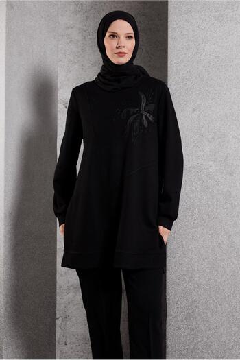 Alvina 45114 Model Patterned Tracksuit Tunic