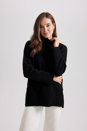 DeFacto Turtleneck Regular Fit Knitwear Sweater Tunic - B0193Ax23Wn