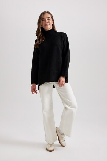 DeFacto Turtleneck Regular Fit Knitwear Sweater Tunic - B0193Ax23Wn